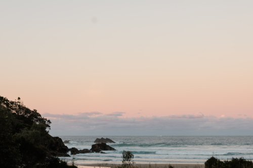 Diggers Beach Coffs Harbour Aanuka Sunset- Landscape - Australian Stock Image