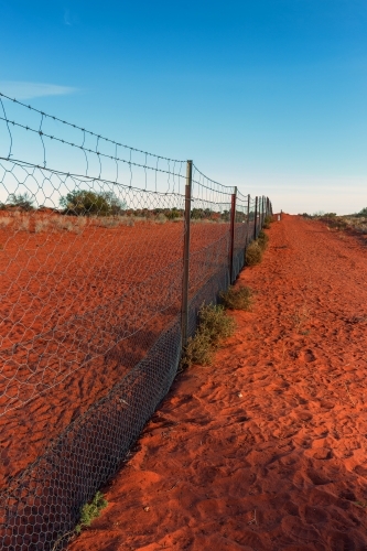 Dingo Fence - Australian Stock Image