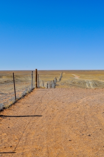 Dingo Fence - Australian Stock Image