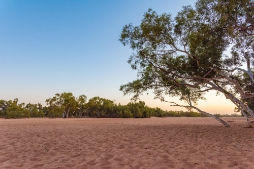 Dried Up River Bed With Vibrant Colours - Australian Stock Image