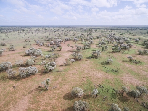 Drone shot of outback landscape - Australian Stock Image