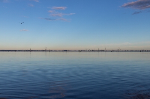 Early morning calm across lake - Australian Stock Image