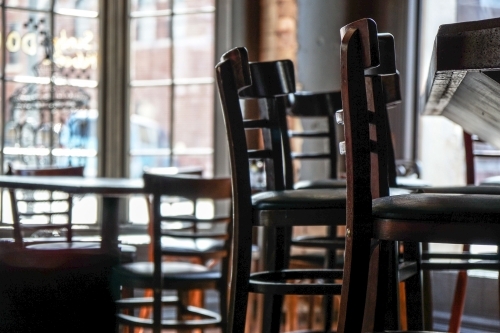 Empty chairs in a cafe - Australian Stock Image