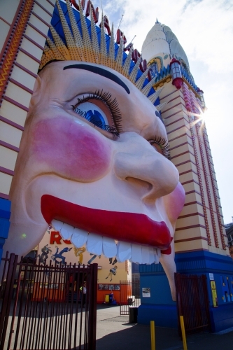 Entrance into Luna Park - Australian Stock Image