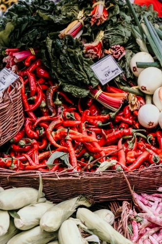 Farmers market display - Australian Stock Image