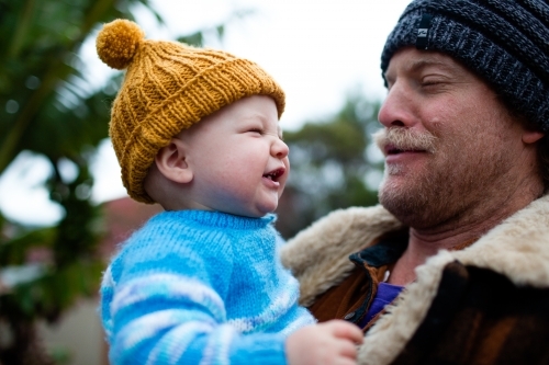 Father and baby - Australian Stock Image