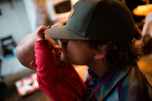 Father and baby - Australian Stock Image