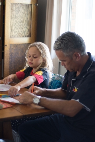 Father and daughter time - Australian Stock Image