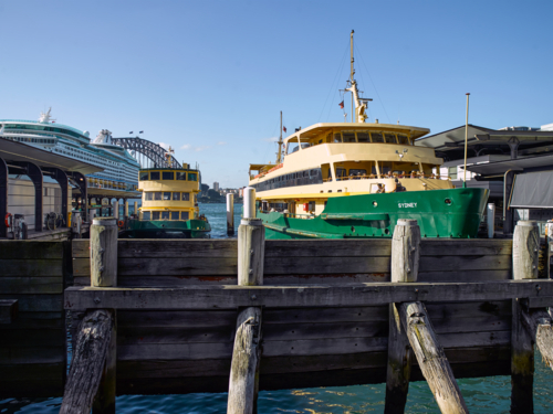 Ferries at Circular Quay in Sydney - Australian Stock Image