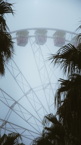 Ferris Wheel Shrouded in Mist - Australian Stock Image