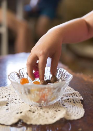 Fingers in the Lolly Jar - Australian Stock Image