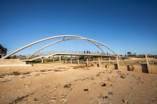 Frankston Beach and Mile Bridge - Australian Stock Image