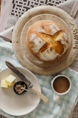 From above bread and butter. - Australian Stock Image
