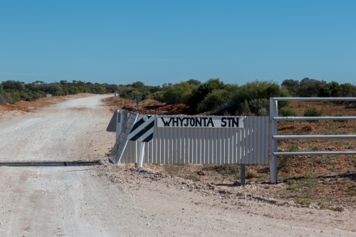 Gateway to a station property - Australian Stock Image