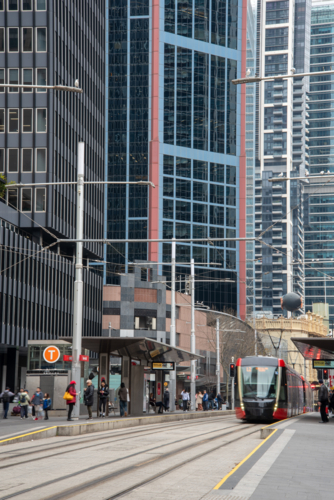 George Street light rail train - Australian Stock Image