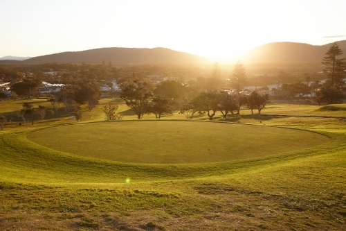 Golf course on headland - Australian Stock Image