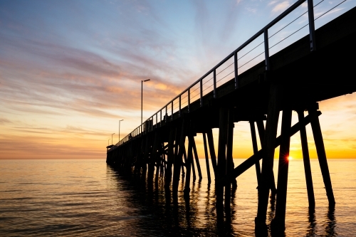 Grange Jetty Sunset - Australian Stock Image