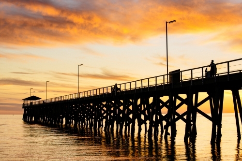 Grange Jetty Sunset - Australian Stock Image