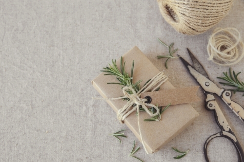 Handmade eco gift box - Australian Stock Image