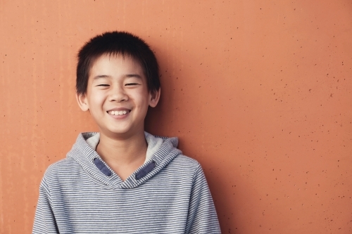 Happy young Asian boy - Australian Stock Image