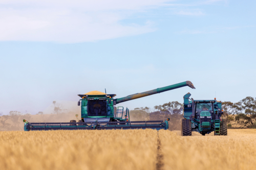 Header and tractor - Australian Stock Image