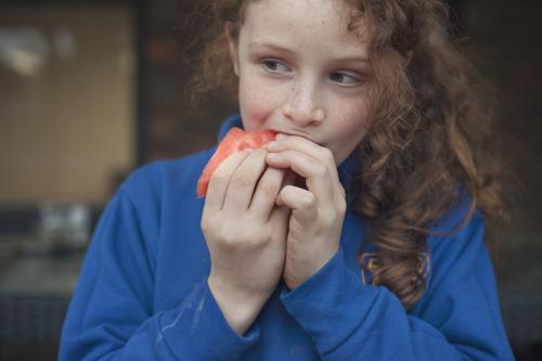 Healthy after school fruit snack - Australian Stock Image