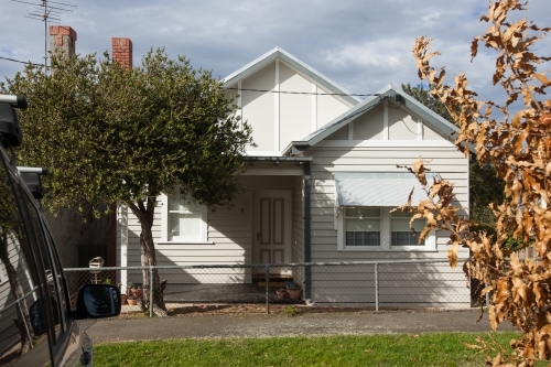 Heritage house in the country with car parked out front - Australian Stock Image