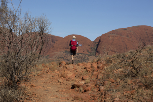 Hiking the Desert - Australian Stock Image