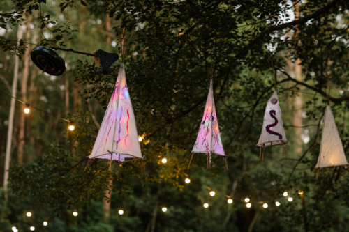 Horizontal image of handmade lanterns - Australian Stock Image