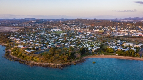 Horizontal shot of a residential area at bay point - Australian Stock Image