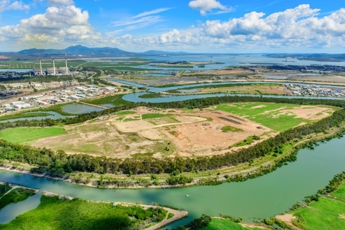 Horizontal shot of Gladstone recycling Centre, Queensland - Australian Stock Image