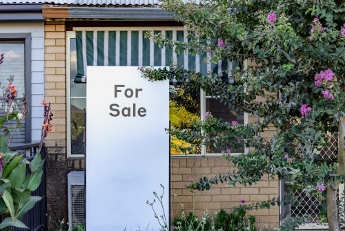 House for sale in small regional town - Australian Stock Image
