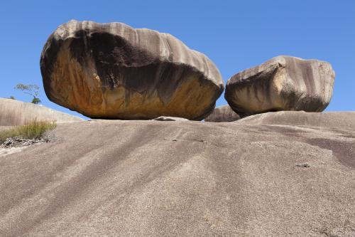 Huge granite boulders at South Bald rock