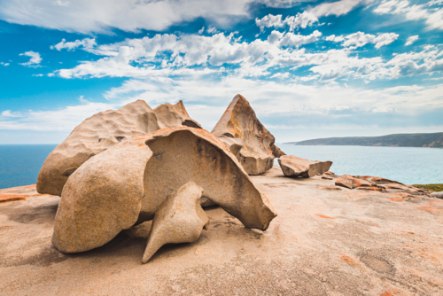 Iconic Remarkable Rocks on Kangaroo Island, South Australia - Australian Stock Image
