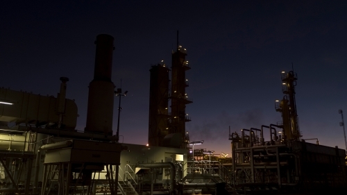 Industrial plant at night - Australian Stock Image