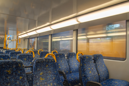 Interior of a Sydney train - Australian Stock Image