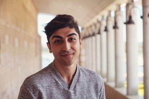 International male student in university - Australian Stock Image