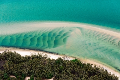 island beach and sand bars in sea channels - Australian Stock Image