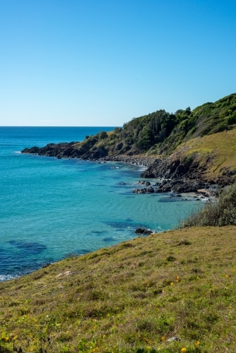 Island with blue waters - Australian Stock Image