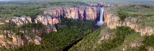 Jim Jim Falls and surrounding Arnhem Land Escarpment - Australian Stock Image