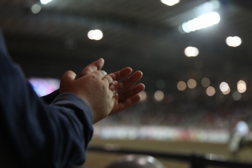 Kid's hands clapping - Australian Stock Image