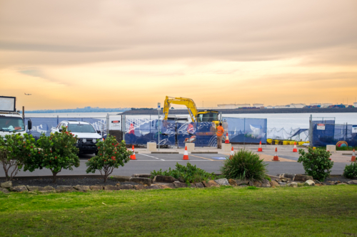 land works at La Perouse - Australian Stock Image
