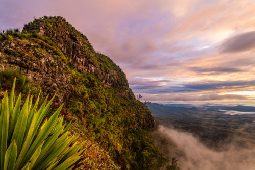 Landscape of Mount Cordeaux at Sunrise - Australian Stock Image