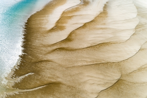 Large sand ripples viewed from above. - Australian Stock Image