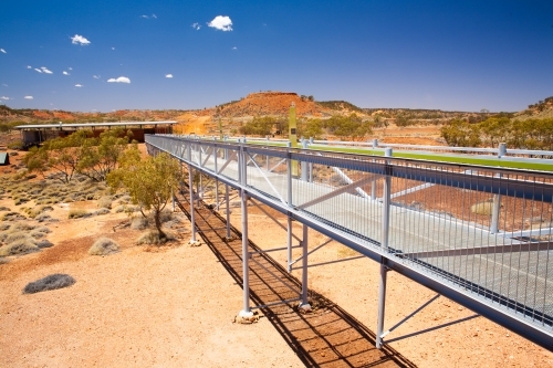Lark Hill Quarry. The time bridge. - Australian Stock Image
