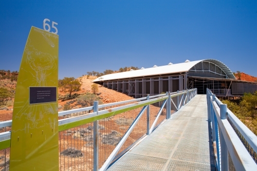 Lark Hill Quarry. The time bridge. - Australian Stock Image