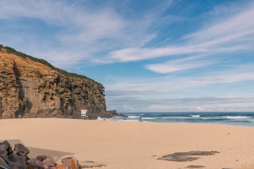 Lifeguard lookout tower on Redhead Beach, Newcastle New South Wales - Australian Stock Image