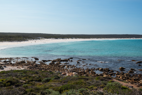 Long white sandy beach - Australian Stock Image