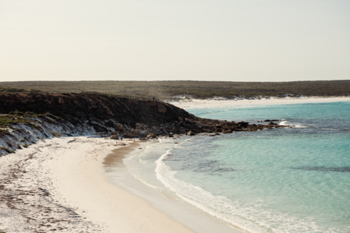 Long white sandy beach - Australian Stock Image