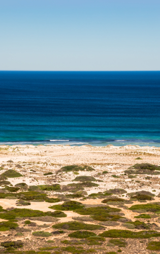 Looking down over the ocean towards the Great Australian Bight - Australian Stock Image